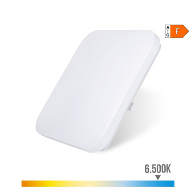 Aplique led cuadrado extraplano de superficie 12 w 6500 k 1160 lm 27,5 x 27,5 x 6,2 cm