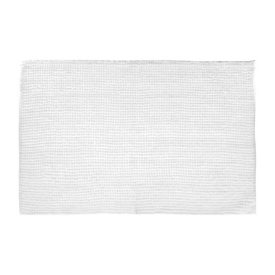 Alfombra de baño blanca 50 x 80 cm