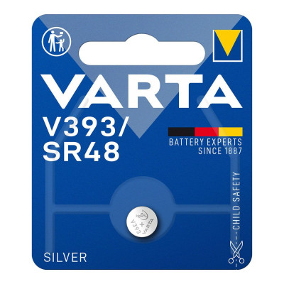Micro pila de botón silver sr48 - v393 1,55 v ø7,9 x 5,4 mm blister