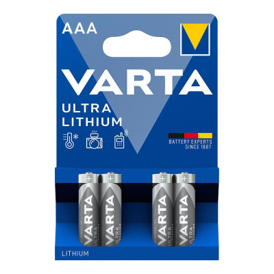 Pila varta ultra lithium aaa - lr03 (blister 4 uds) ø10,5x44,5mm