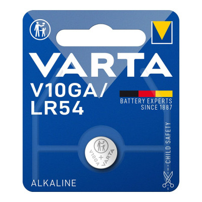 Micro pila de botón alcalina lr54 - v10ga 1,5 v ø11,6 x 3,0 mm blister