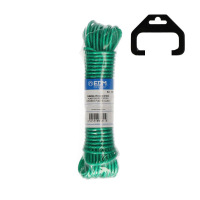 Cuerda plástico verde revestido pvc tendedero 25 m