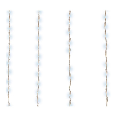 Cortina multifunción, exterior, para balcón, 220 leds, 2 x 1 m, blanco frío
