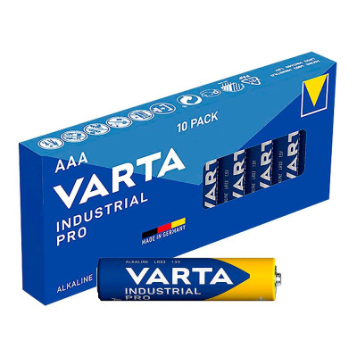 Pila varta industrial pro aaa - lr03 caja 10 uds ø10,5x44,5mm