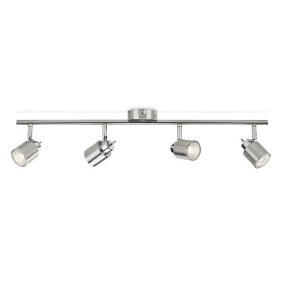 Foco 4 elementos meranti gu10 (bombilla no incluida) color cromo mate 15,5 x 10 x 69 cm