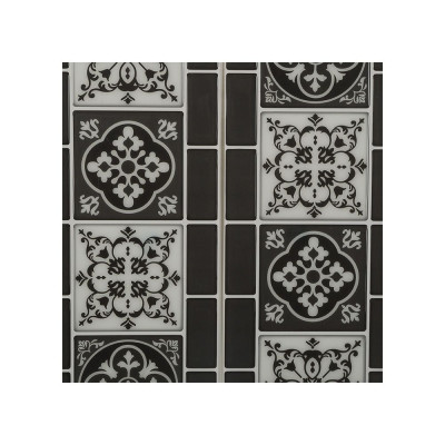 Sticker decorativo modelo azulejo negro 30,5 x 25 x 0.3 cm, pack 2 uds
