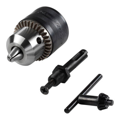 Portabrocas 1,5 - 13 mm, llave portabrocas s 2 a y adaptador portabrocas, set sds-plus