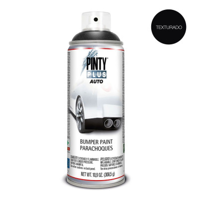 Pintura en spray auto 520 cc bumper texturado bt104 negro