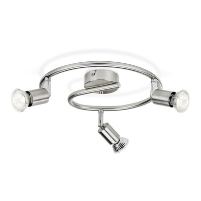 Foco 3 elementos limbali gu10 (bombilla no incluida) color cromo mate ø29 x 13 cm