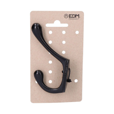 Colgador de forja negro 13 x 5 cm