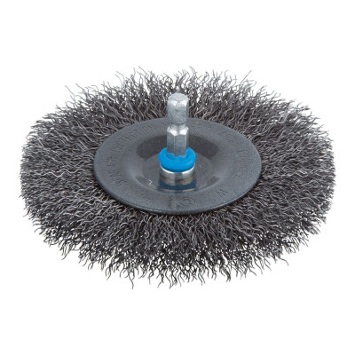 Cepillo de disco de alambre de acero vástago hexagonal ø100 x 10 mm