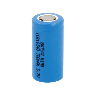 Pila recargable 700 mah 3,7v lc16340 nimo ø16,5 x 33 mm