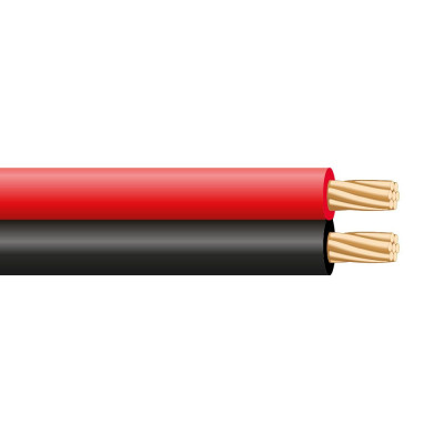 Cable paralelo rojo y negro audio 2 x 1,00 mm 48v lshz 100m