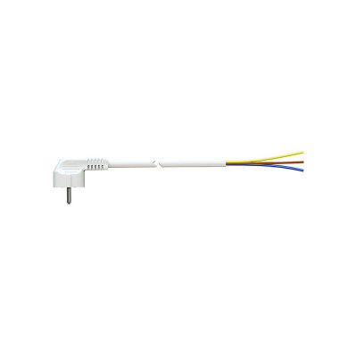 Cable con clavija tipo f 2m 3x1.5mm 4,8mm 16a 250v t/tl blanco. solera 7000/2.