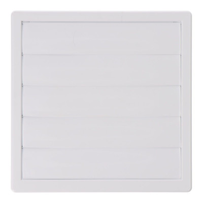 Rejilla ventilación cuadrada empotrable con lamas móviles 170x170mm enclavamiento ø120mm abs blanca