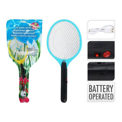 Raqueta mata moscas eléctrico recargable 48 x 21 cm