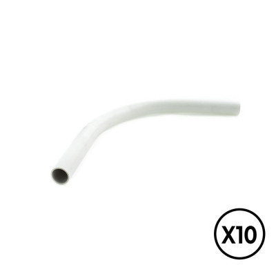 Curva rigida pvc ø 25 mm, gris, 10 unidades
