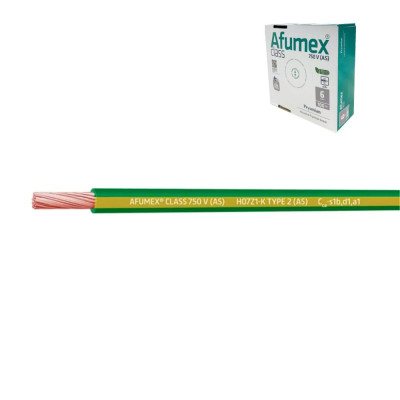 Cablecillo h07z1-k(as) 2,5 mm² amarillo/verde euro/m