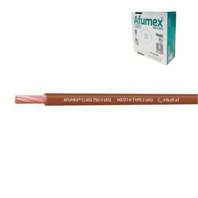 Cablecillo h07z1-k(as) 6,0 mm² marron euro/m