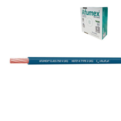 Cablecillo h07z1-k(as) 6,0 mm² azul euro/m