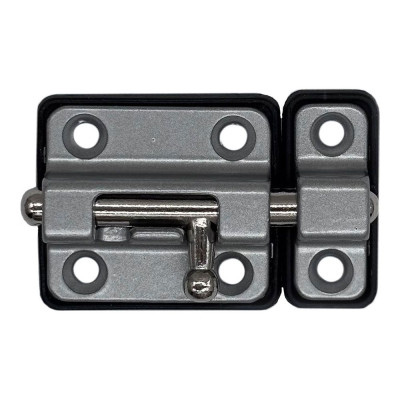 Pasador cerrojo base plástica 35 mm cromo mate