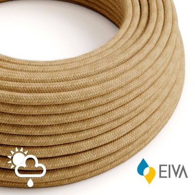 Manguera tubular h05rn-f, 2 x 1,00 mm², téxtil yute, 50 m