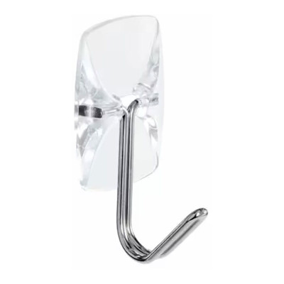 Command ganchos transparentes pequeños con punta de alambre con tiras transparentes, 3 uds + 4 tiras, max 225 gr