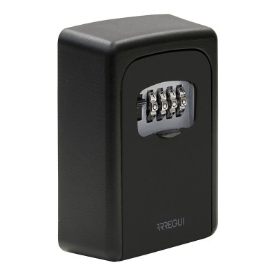 Guarda llaves combinación keeper, aluminio, negro, 90 x 40 x 121 mm