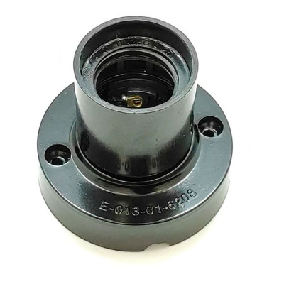 Portalámparas superficie e27 4 a 250 v~ negro ø67 x 57 mm