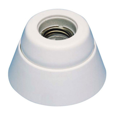 Portalámparas superficie recto interior e27 4 a 250 v~ porcelana blanco