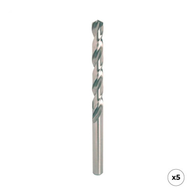 Broca para metal hss4341, rectificada, ø1,00 x 34,00 mm, 5 uds