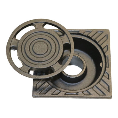 Sumidero de patio, aluminio antracita, executive, 10 x 10 cm