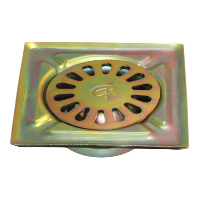 Sumidero de patio, acero bicromatado, iron, 10 x 10 cm