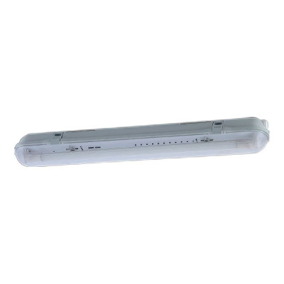 Pantalla estanca para 1 tubo led 60 cm, blanca, ip65, 660 x 85 x 94 mm