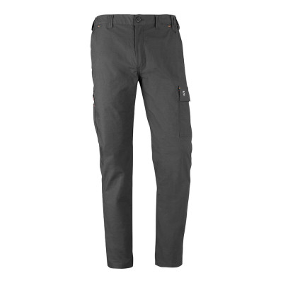 Pantalón multibolsillo elástico road gris, talla m