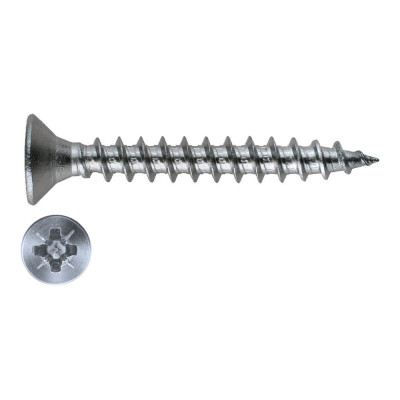 Tirafondo din-7505-a, cabeza avellanada pz2, zincado cr-3, 4,0 x 35 mm, caja 500 uds
