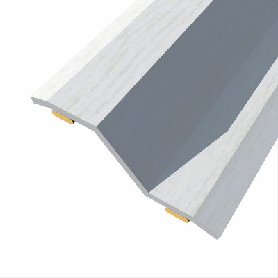 Junta de acero para desnivel 8-14 mm, adhesiva, flooring, roble gris claro, 83 x 3,6 cm