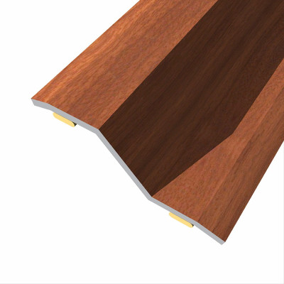 Junta de acero para desnivel 8-14 mm, adhesiva, flooring, sapeli, 166 x 3,6 cm