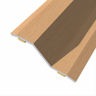 Junta de acero para desnivel 8-14 mm, adhesiva, flooring, roble oscuro, 166 x 3,6 cm