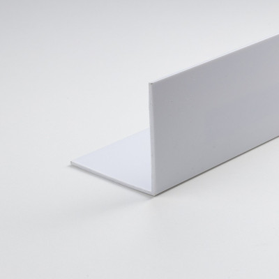 Perfil bricolaje ángulo pvc blanco satinado 2000 x 25 x 25 mm