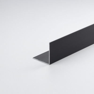 Perfil bricolaje ángulo aluminio negro mate 1000 x 25 x 25 mm