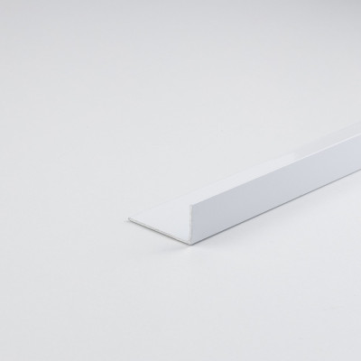 Perfil bricolaje ángulo l aluminio pintado blanco 1000 x 15 x 10 mm