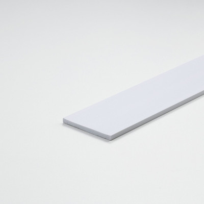 Perfil bricolaje pletina pvc blanco satinado 1000 x 10 x 3 mm