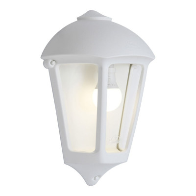 Farol de pared giulio, transparente, e27, blanco, 265 x 135 x 375 mm