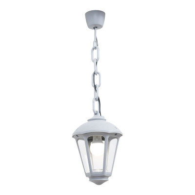 Farol techo con cadena sicar/giampy, transparente, e27, blanco, ø210 x 750 mm
