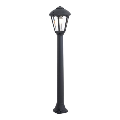 Farol baliza con poste giaffa/giampy, e27, negro, ø210 x 995 mm