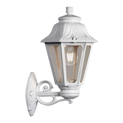 Farol pared con brazo bisso/anna, transparente, e27, blanco, 220 x 275 x 450 mm