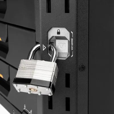 Caja de herramientas de 1 cajón con cerradura stacktech