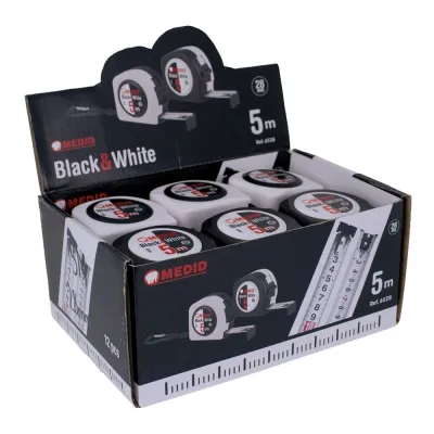 Flexómetro black & white 5 m x 28 mm