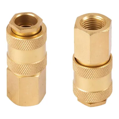 Conectores universales latón hembra rosca hembra ¼ pulg, 2 uds